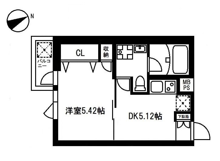 1DK Apt Close to Station in Tanashi R19 011