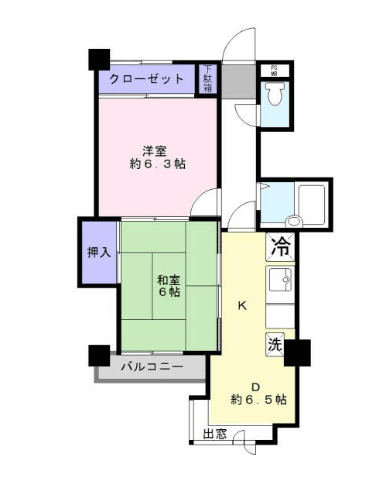 2DK Apt with Separate BT in Tokorozawa R88 001