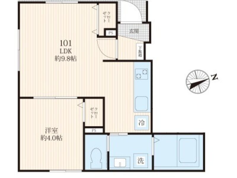 1LDK Tsudayama NOAgency PetOK W25111