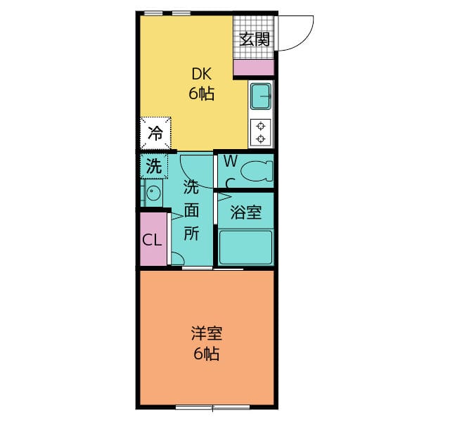 1DK Nagatsuta FREENet SeparateBT W04115