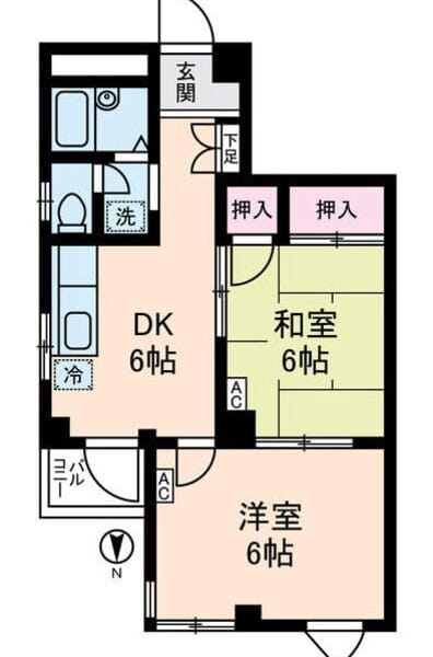 2DK UkimaFunado NOKey$ CornerRoom F90100