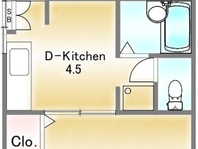 1DK SHINNAKANO NOKey$ CornerRoom W64111