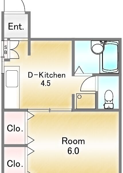 1DK SHINNAKANO NOKey$ CornerRoom W64111
