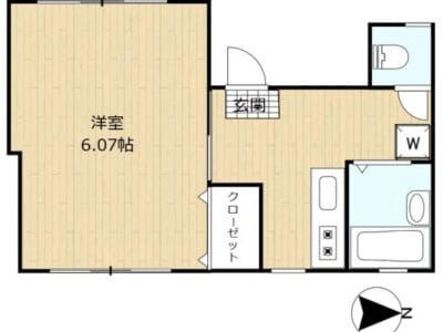 1K Waseda CornerRoom SeparateBT W17115