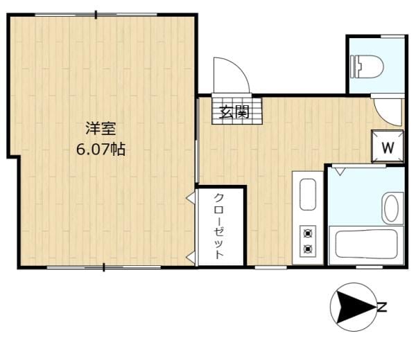 1K Waseda CornerRoom SeparateBT W17115